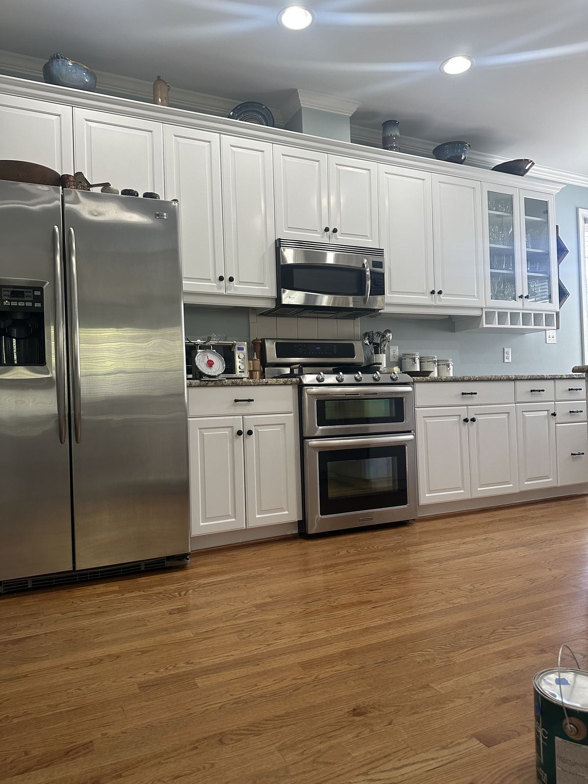 Interior cabinet painting in Wendell NC white kitchen